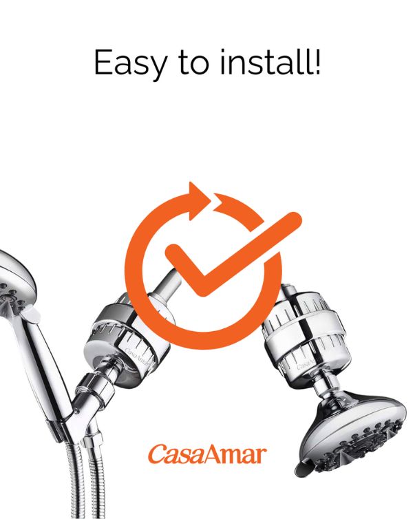 classic shower filter casaamar bali 3 - installation