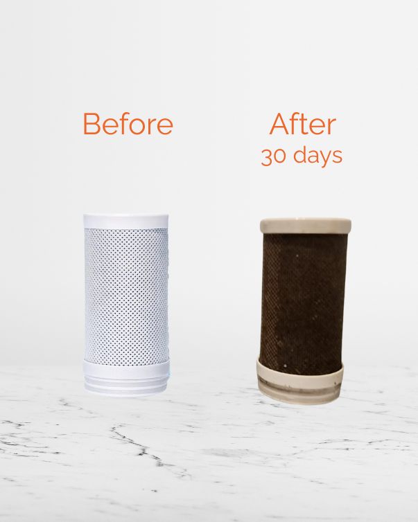 before and after faucet filter cartridge