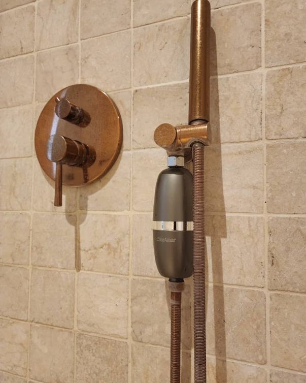 casa amar silver luxe shower filter installation bali