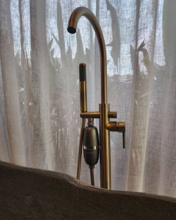 casa amar silver luxe shower filter installation bali
